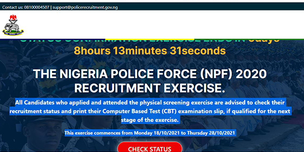 policerecruitment.gov.ng | Nigeria Police Force