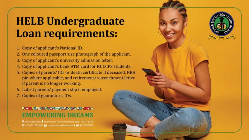 2022 Helb Undergraduate Loan Requirements, Application Form Portal | How To Apply