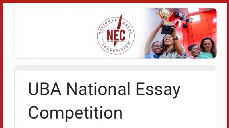Link To Apply for National Essay Competition 2022 | UBA Group