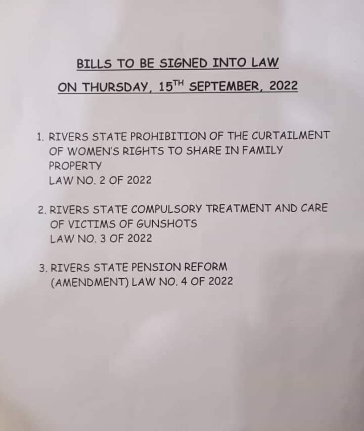 Female Inheritance Bill of Rivers State