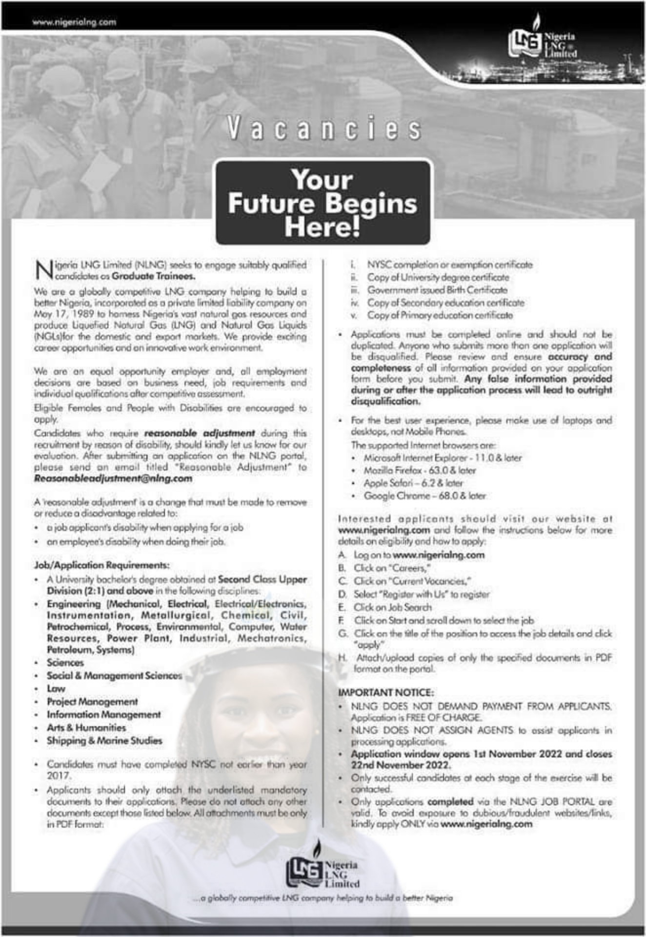cover letter for graduate trainee nigeria