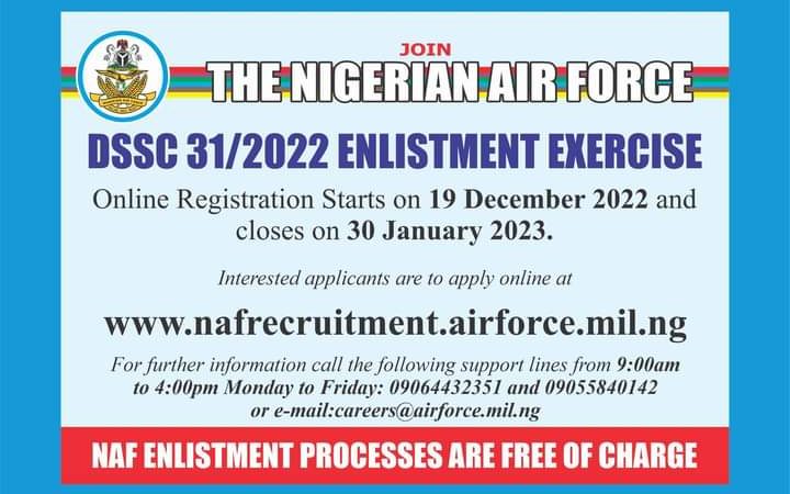 Link To Apply for NAF DSSC Enlistment Exercise 2023