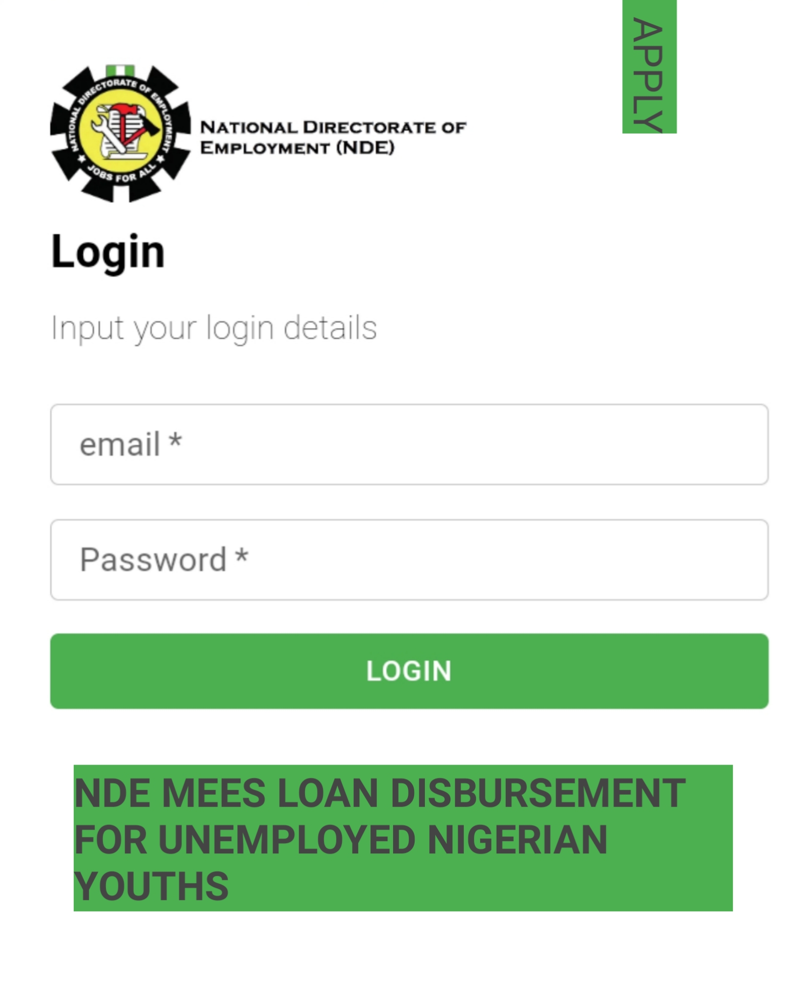 NDE MEES LOAN DISBURSEMENT: Empowering Nigerian Youths for Entrepreneurship | How To Apply